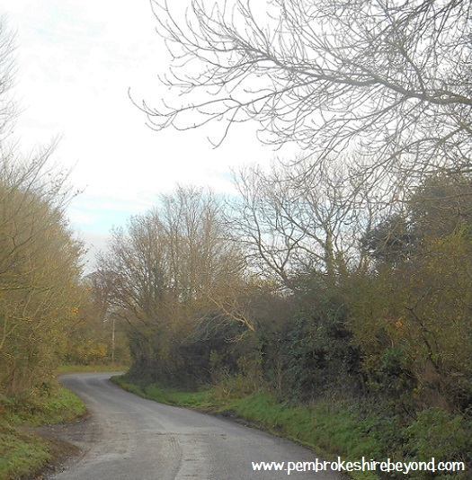 Did a family see a tall blurry apparition on this road?