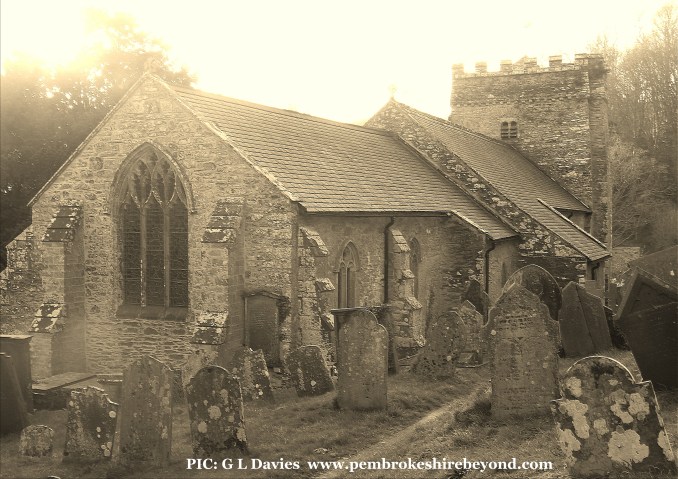 Nevern Church.Has a a 6th century robed ghost been seen here?